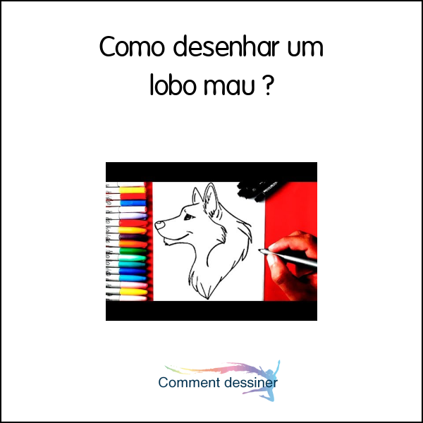 Como desenhar um lobo mau